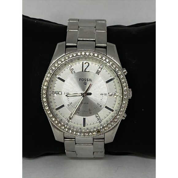 Fossil FTW5015 Women's Stainless Steel White Analog Dial Hybrid Smartwatch XX661 - Picture 3 of 12